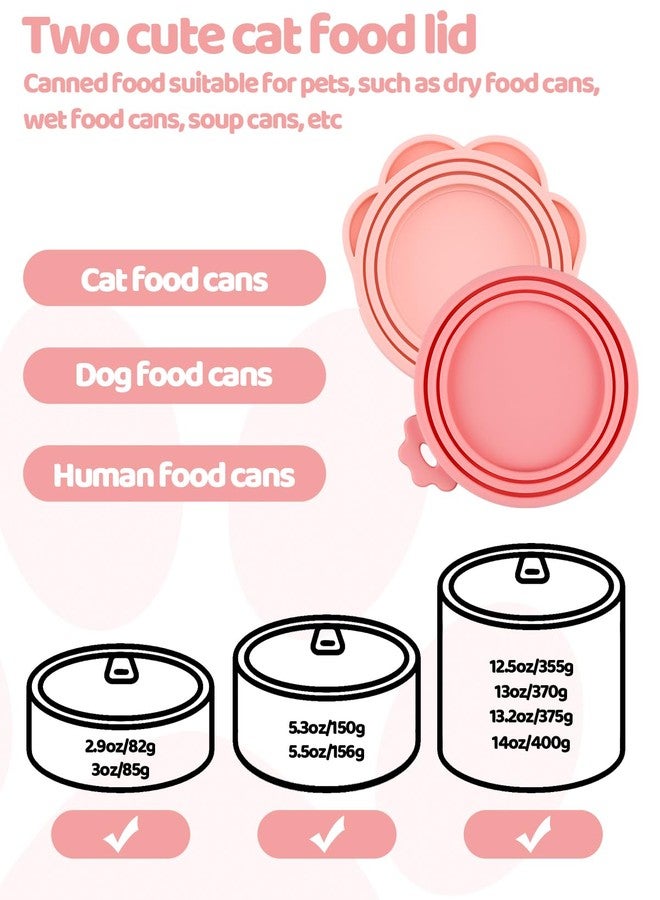 Aecsze 5 PCS Cat Food Can Covers Lids Set, Silicone Pet Food Can Lids with Multi-Function Cat Food Spoon and Opener, Cat Food Squeezer, Cute Wet Food Spoon for Cats and Dogs - Image 3